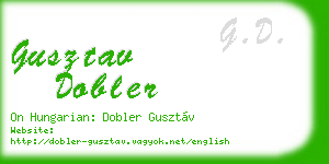 gusztav dobler business card