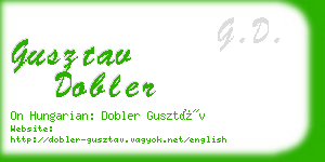gusztav dobler business card